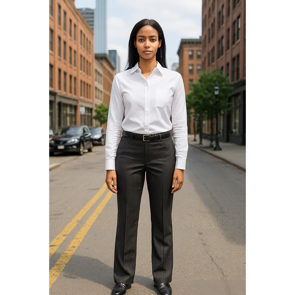 ANN TAYLOR Women's Pinstripe Trousers – Street Style | Size 6